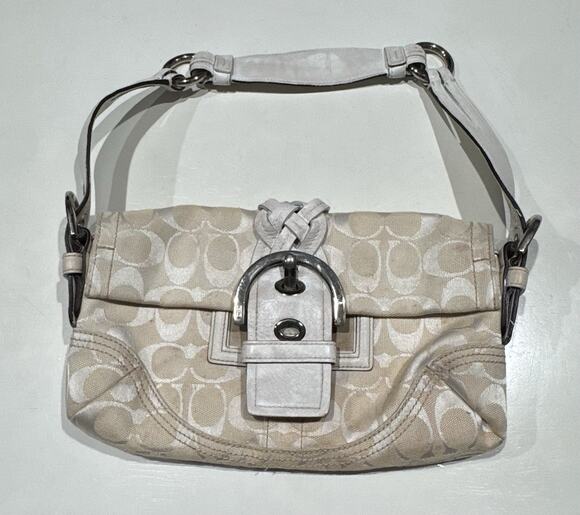 Coach Handbags - Coach Shoulder Bag White Soho Pre Owned Condition